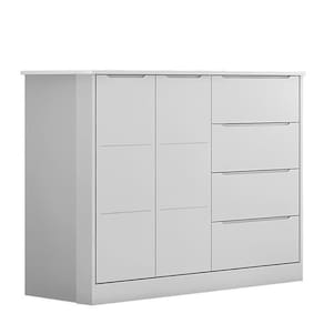 Cômoda Infantil Eloá 2 Portas E 4 Gavetas Branco - Phoenix Baby Branco