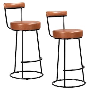 Kit 2 Banquetas Miami 96cm Couríssimo Amarula - Salaone Amarula