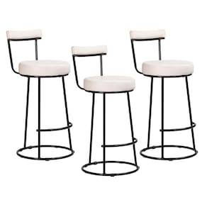 Kit 3 Banquetas Miami 96cm Couríssimo Branco - Salaone Branco