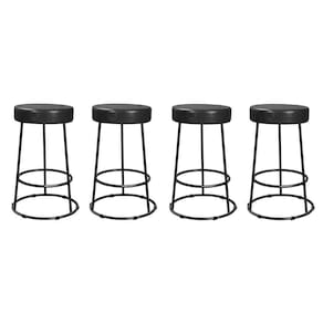 Kit 4 Banquetas Roma 70cm Couríssimo Preto - Salaone Preto