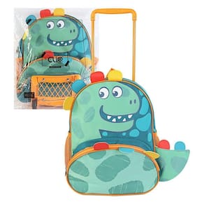 Mochila De Rodinhas Dino - Verde
