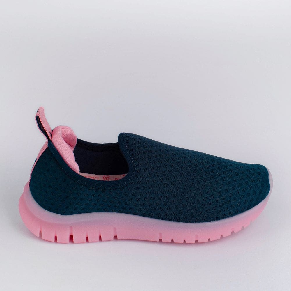 Tenis Kidy Ultra Flex Marinho/Rosa