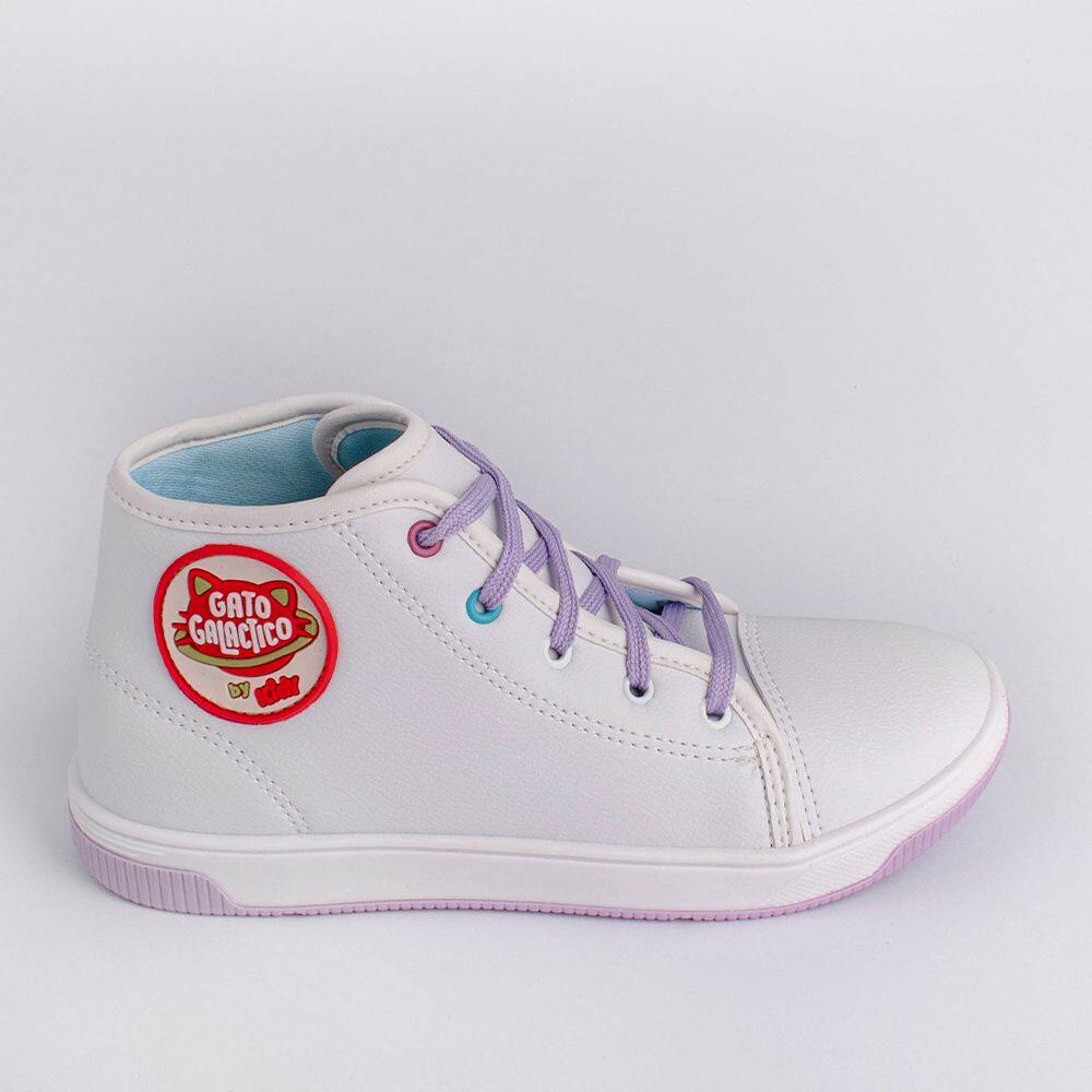 Tênis Kidy Astral Branco/Lilás 