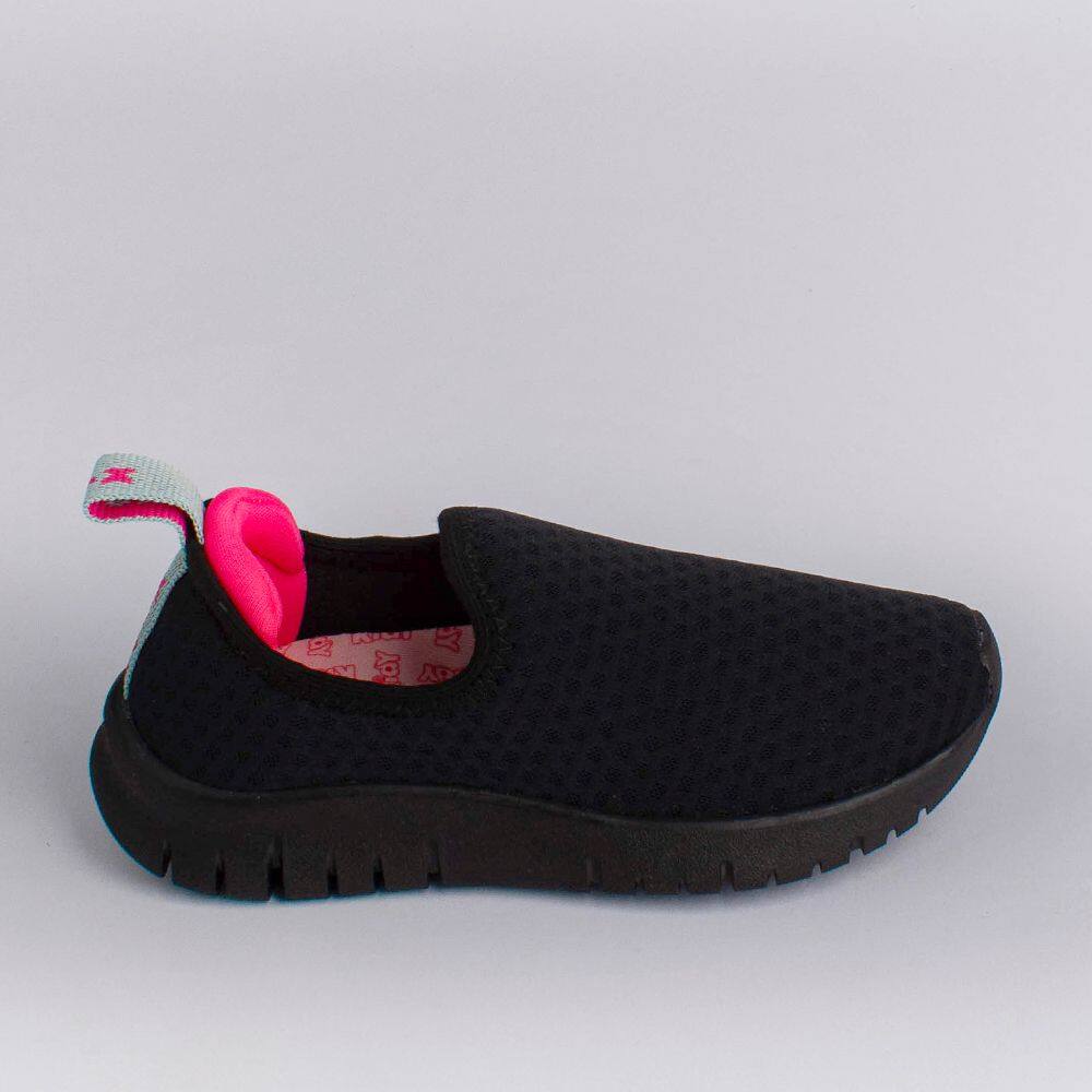 TENIS KIDY ULTRA FLEX PRETO/PINK NEON Kidy