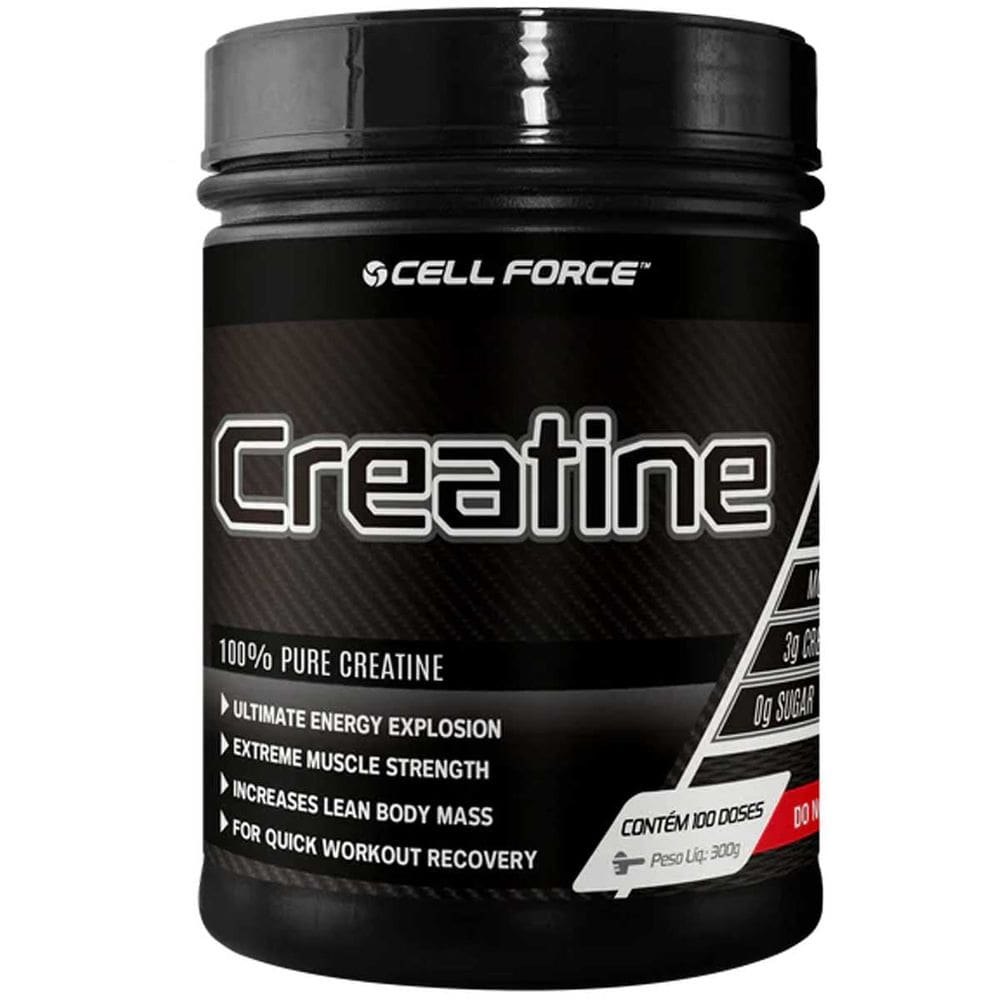 Creatine 100% Pura Monohidratada 300g Cell Force Sem Sabor