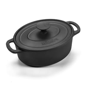 Caçarola Oval Estilo Preta Ferro Panela Mineira 29x23cm 5L