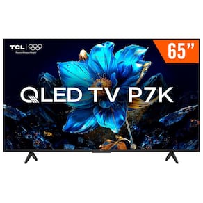 Smart TV QLED 65" Android TV Ultra HD 4K TCL 65P7K Comando de Voz Hands-Free Google TV Bluetooth