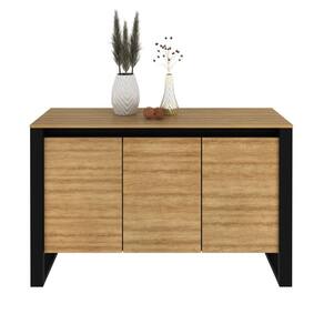 Balcão Para Escritório 136cm com 3 Portas e 1 Prateleira