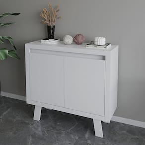 Balcão para Escritório 90cm com 2 Portas e 1 Prateleira