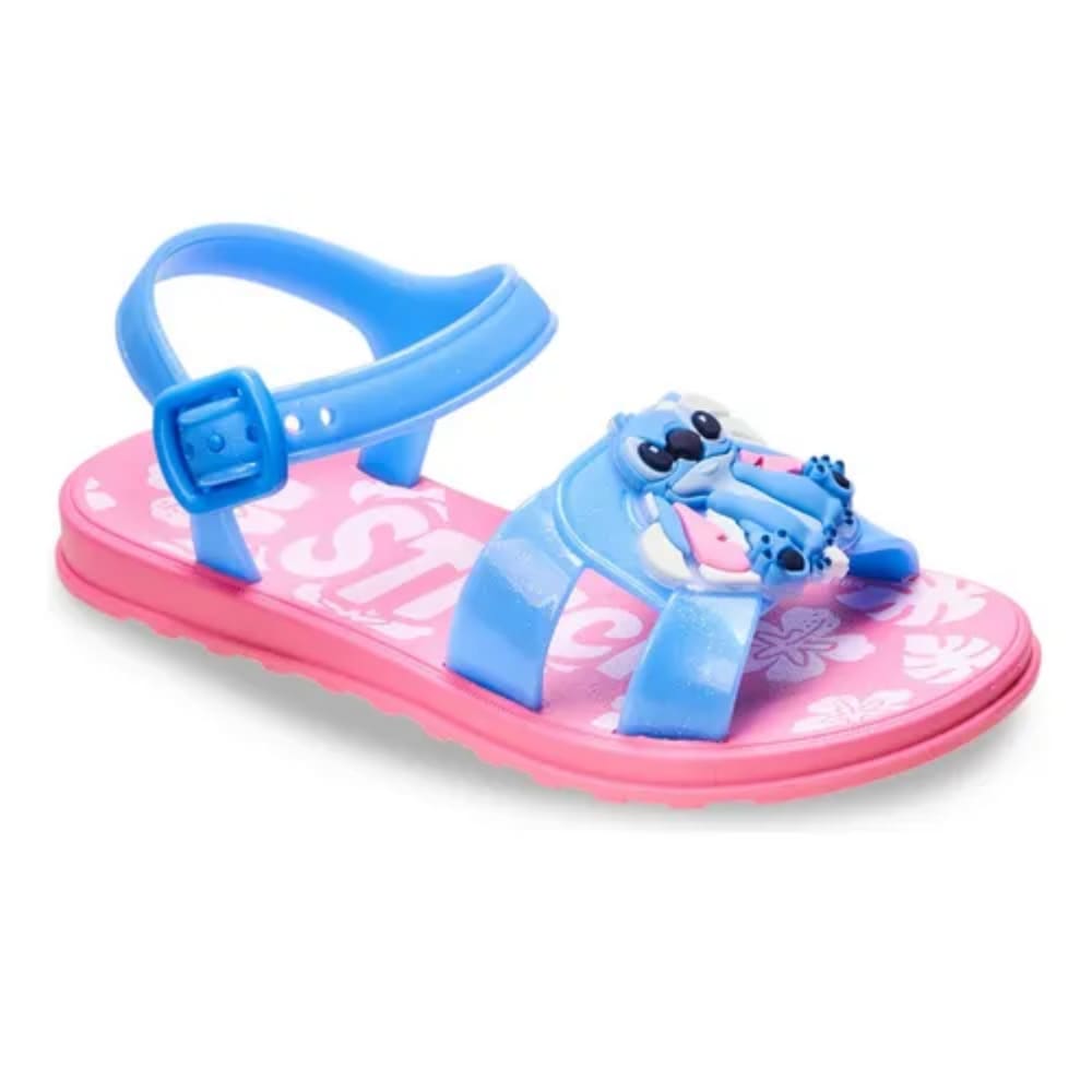 Sandália Grendene Infantil Stitch Pet Shop Rosa Glitter