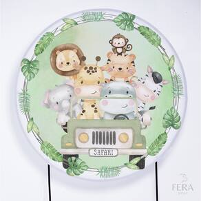 Painel Decorativo para Festa 1,80x1,80 metros Vesti Fácil com Elástico Safari - Fera Print