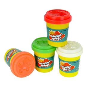 Kit Com 04 Potes Massinha Mania Cada Forma Modelar 50G