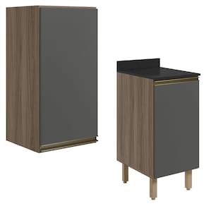 Armario Aereo Balcao 1 Porta 40cm MDF Kali Carvalho Toq Chumb0 Nicioli