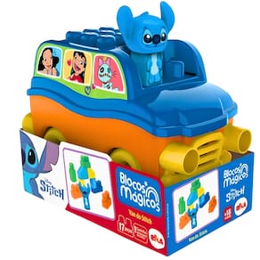 Brinquedo Infantil Blocos Magicos Van do Stitch Disney Elka
