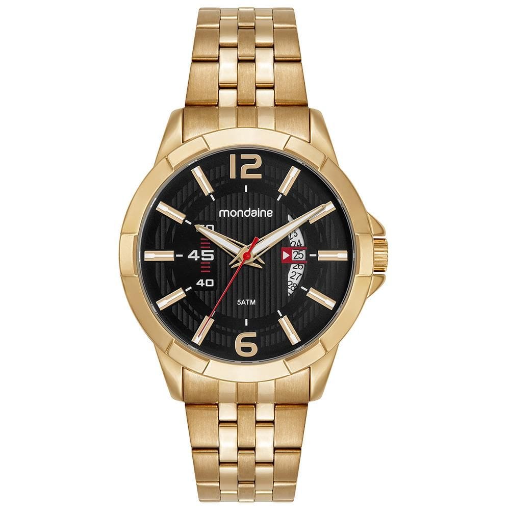 Relogio Mondaine Masculino Ref: 99808gpmvde1 Casual Dourado