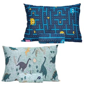 Kit 02 Jogos de Cama Solteiro Infantil Dinossauros + Pac Pac Simples 2 Peças Portallar