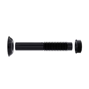 Tubo De Ligacao Ajustavel Vaso Sanitario Preto 260Mm Blukit