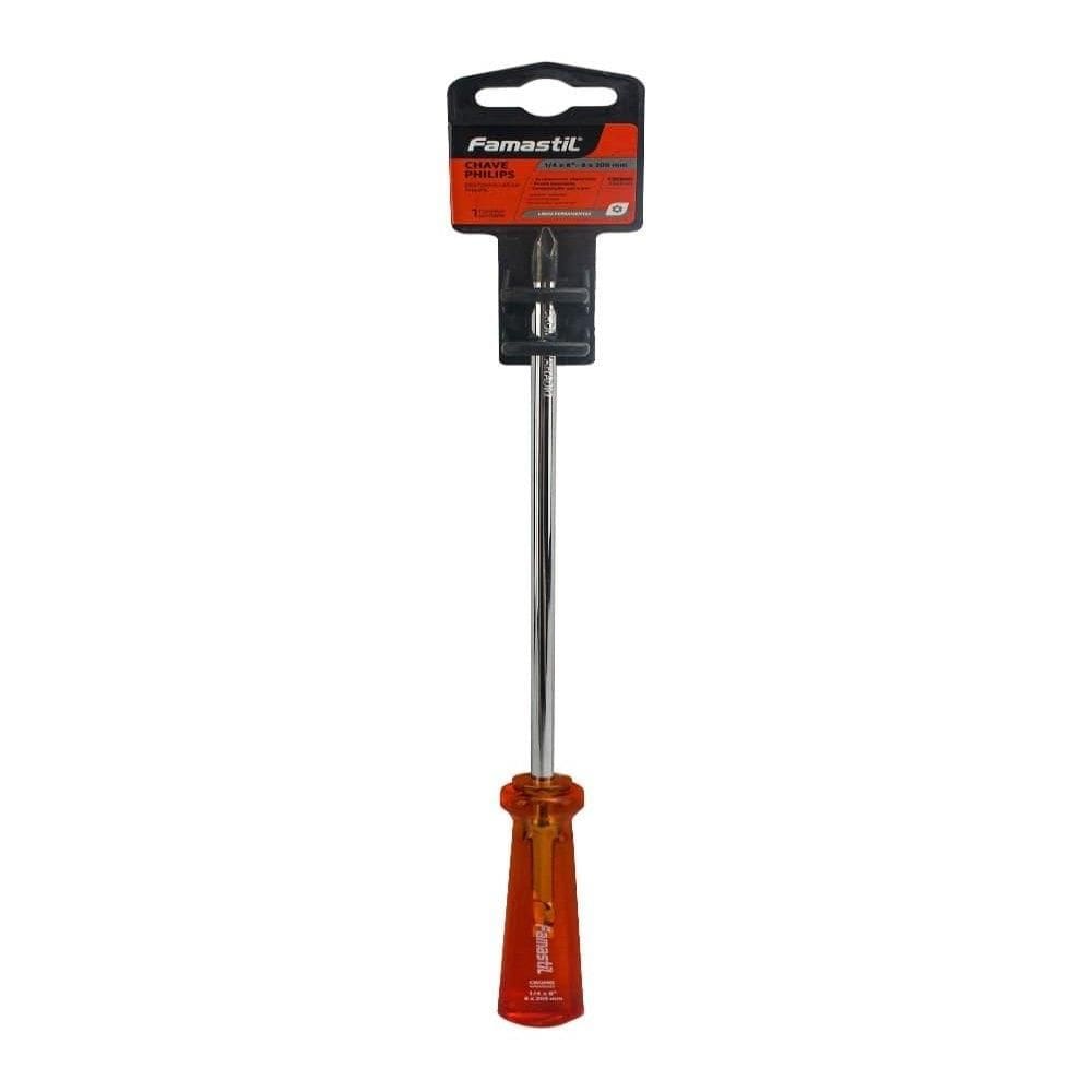 Chave Philips Famastil Ponta Imantada Cromo Vanadio 1/4 x 8P