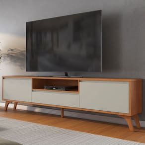 Rack para TV Até 75 Polegadas Piazza New 3 Gavetas Naturallle/Off White - Mavaular