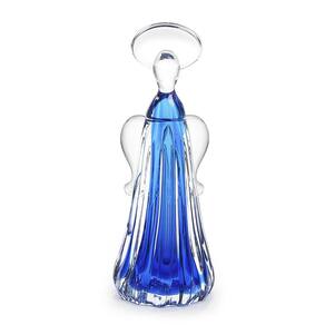 Anjo Em Cristal Murano Água Marinha - São Marcos