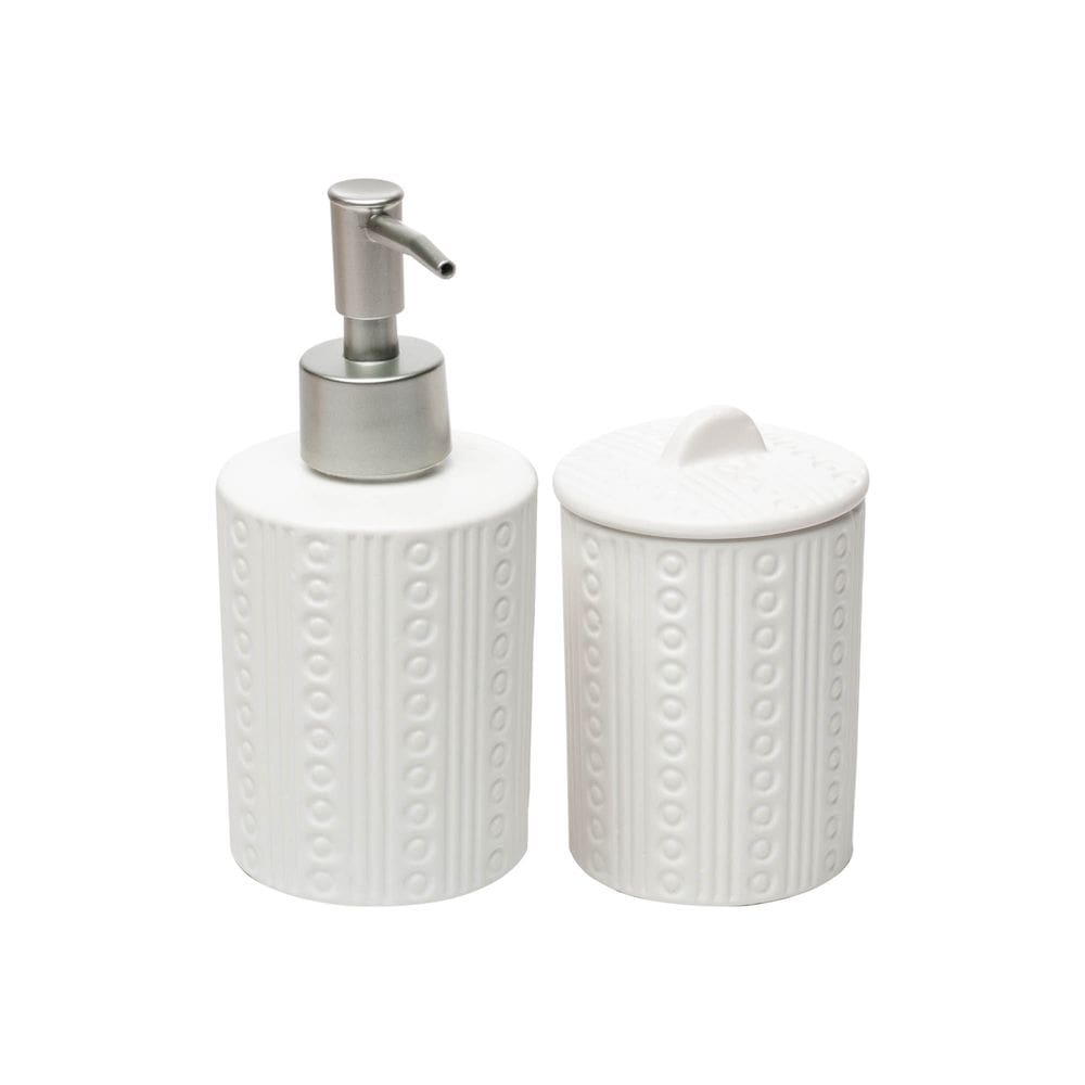 Cj 2 Pecas Para Banheiro De Ceramica Point Branco
