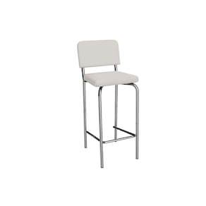 Banqueta Sala de Jantar Fiji 1B712CR Aço 1 Un Cromado/ano Branco - Kappesberg
