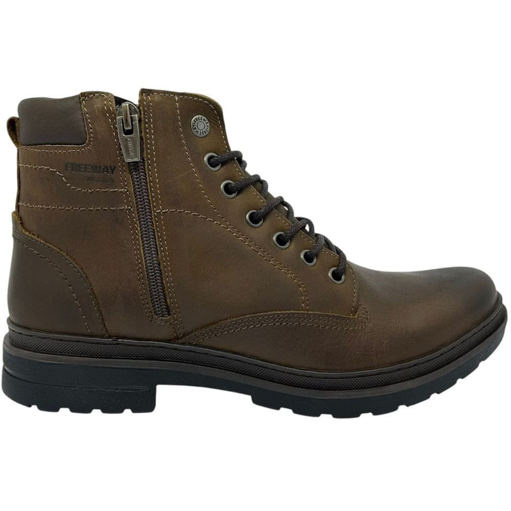 Coturno Masculino Casual Dia a Dia Passeio Trabalho em Couro Free Way Djangox