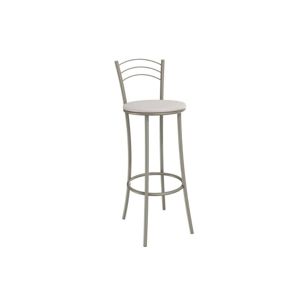 Banqueta Sala de Jantar Petra 1B700NK Aço 1 Un Niquel/ano Branco - Kappesberg