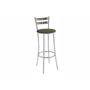 Banqueta Sala de Jantar Jade 1B699CR Aço 1 Un Cromado/Suede Cappuccino - Kappesberg