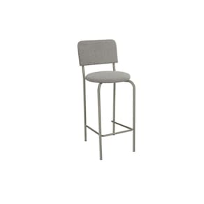 Banqueta Sala de Jantar Capri 1B715NK Aço 1 Un Niquel/Boucle Cinza - Kappesberg