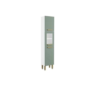 Paneleiro de Cozinha Bella c/ 3 Portas (1 c/ Vidro) 40cm Verde - Bertolini