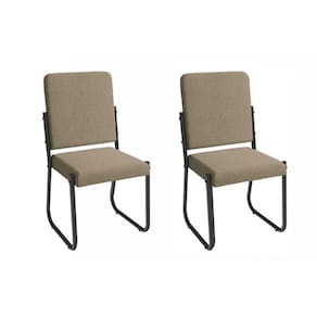 Cadeira Sala de Jantar Sicília 2C139PRF Aço Kit 2 Un Preto/Boucle Bege Fendi - Kappesberg