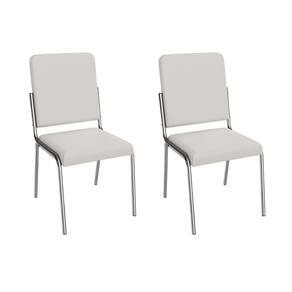 Cadeira Sala de Jantar Genebra 2C129CR Aço Kit 2 Un Cromado/ano Branco - Kappesberg