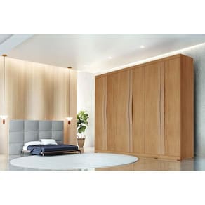 Guarda Roupa Casal 6 Portas e 6 Gavetas c/ Pés Linea Naturale - Rufato