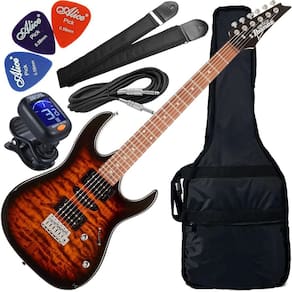 Kit Guitarra Ibanez Gio Grx-70 Qa Hsh Sunburst Gx01