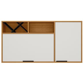 Armário de Cozinha Aéreo 120cm Nala Freijó UV/Off Acetinado Z44 - Mpozenato