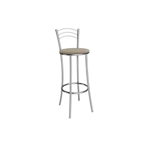 Banqueta Sala de Jantar Petra 1B700CR Aço 1 Un Cromado/Linho Bege Fendi - Kappesberg