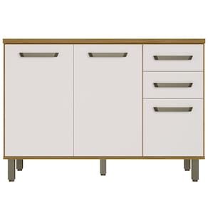 Balcão de Cozinha e Tampo 120cm Rita Freijó/Off Acetinado Z44 - Mpozenato