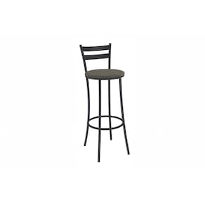 Banqueta Sala de Jantar Jade 1B699PRF Aço 1 Un Preto/Linho Escuro - Kappesberg