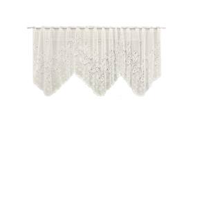 Cortina Bando Renda Cascata Cozinha Tulipa Bege 2,65x1,00