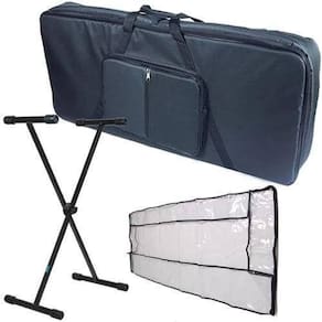 Kit Capa Teclado 5/8 Extra Luxo Nylon 600 Acessórios Carbon