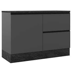 Balcão de Cozinha e Tampo 120cm Grace Grafite Z44 - Mpozenato