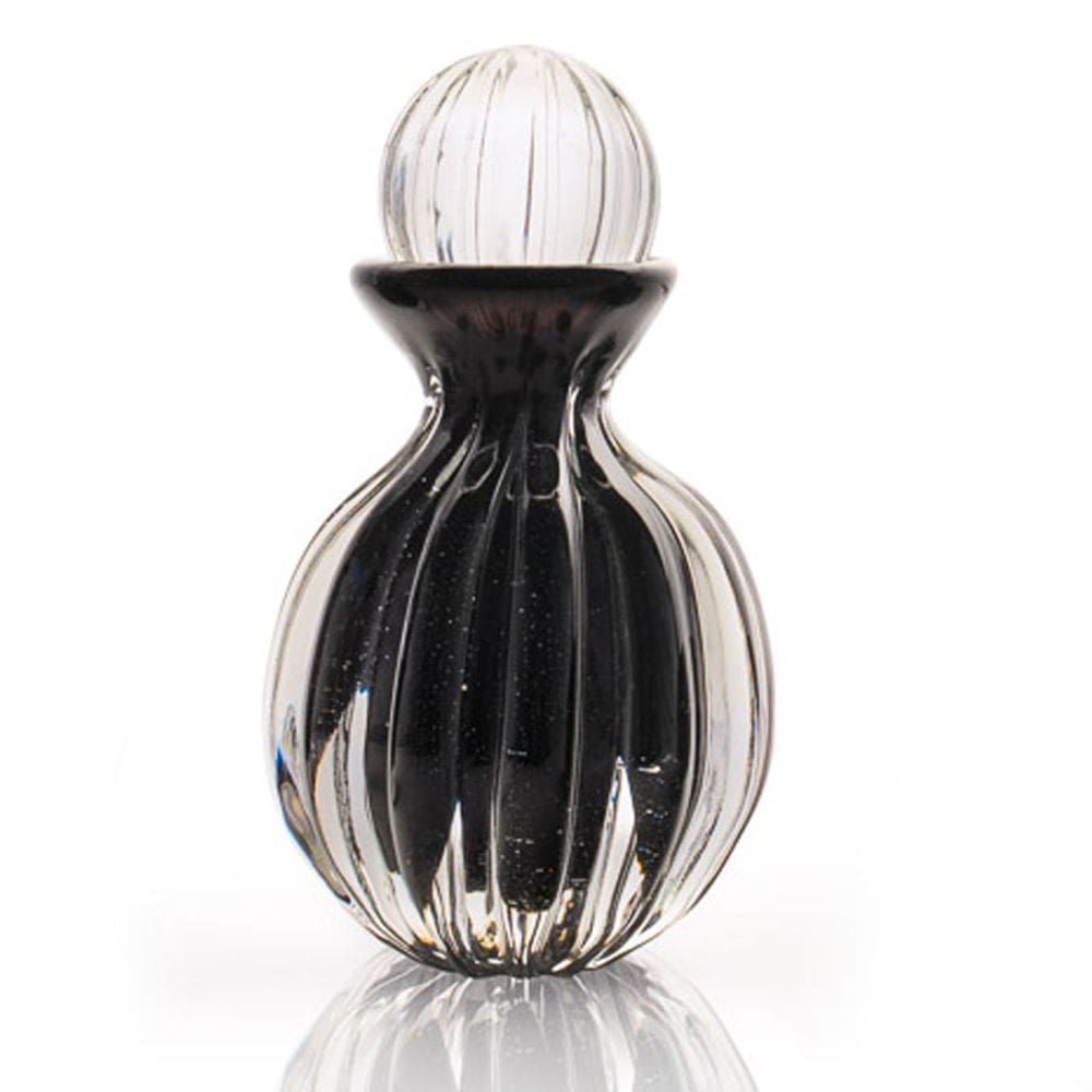 Garrafa Em Cristal Murano Preto  São Marcos