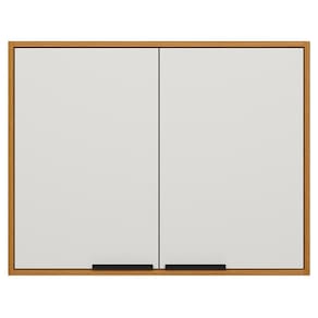 Armário de Cozinha Aéreo 80cm Nala Freijó UV/Off Acetinado Z44 - Mpozenato
