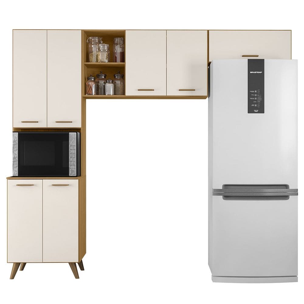 Armário de Cozinha Amélia Freijó UV/Off Acetinado Z44 - Mpozenato