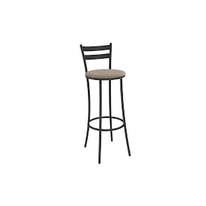 Banqueta Sala de Jantar Jade 1B699PRF Aço 1 Un Preto/Linho Bege Fendi - Kappesberg