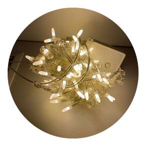 100 Lampadas Leitosas Luz de Led Cordão De 10 Metros 8 Funçoes De Pisca Natal Cor:Branco Quente