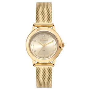 Relógio Technos Feminino Ref: 2036nbb/1x Elegance Mesh Dourado