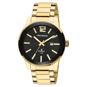 Relógio Technos Masculino Ref: 2115tts/4p Clássico Golf Dourado
