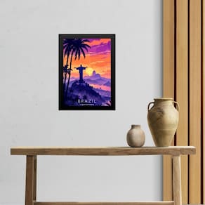 Quadro Decorativo Rio De Janeiro - Corcovado 45X34Cm